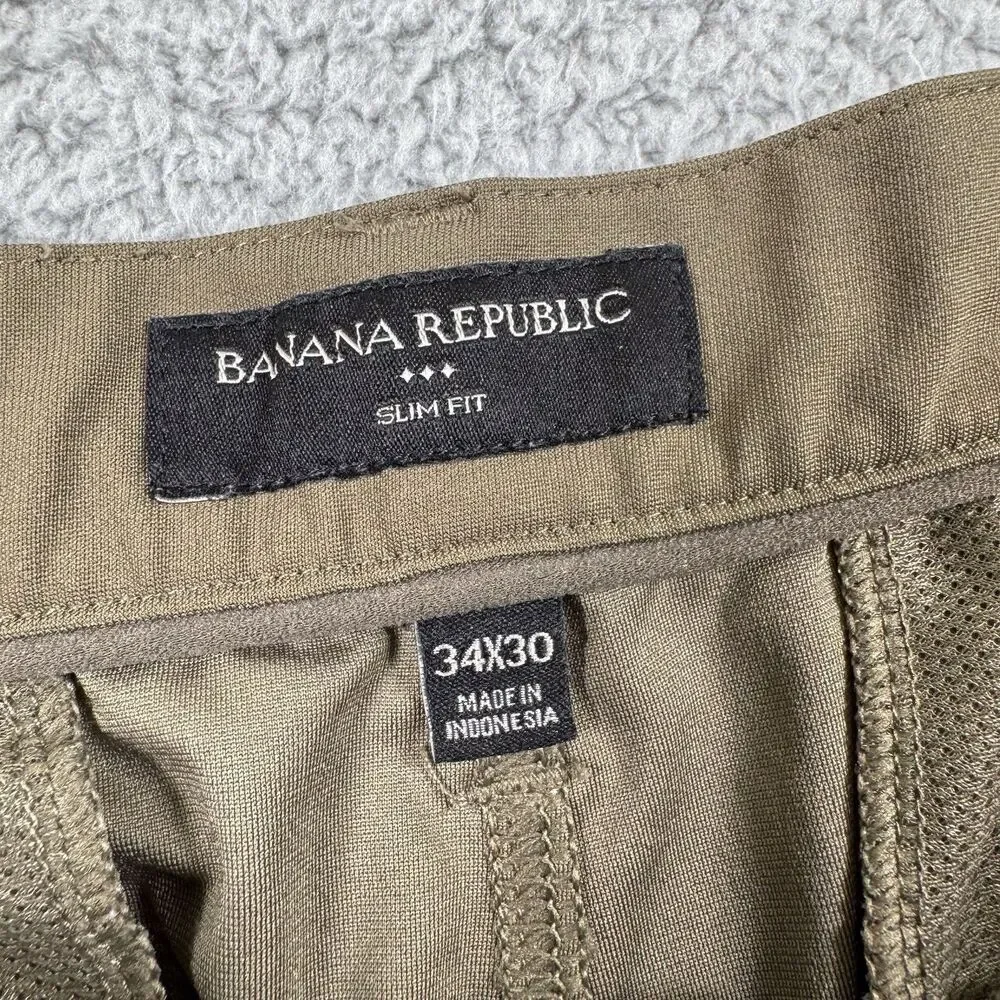 Banana Republic Pants Mens 34x29 Brown Straight Leg Chino‎ Polyester Casual